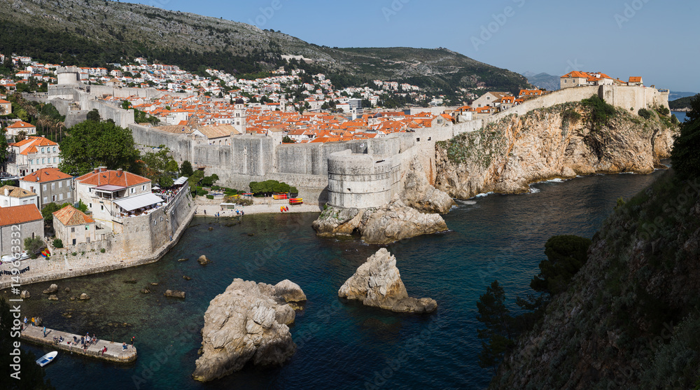 Varying colours of the Dubrovnik skyline
