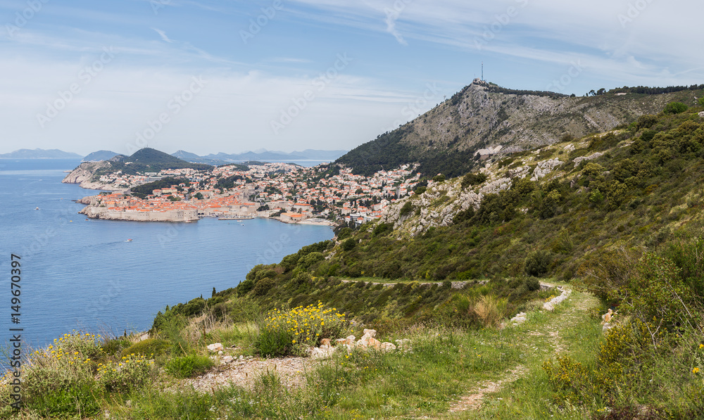 Fototapeta premium View of Dubrovnik from Park Orsula