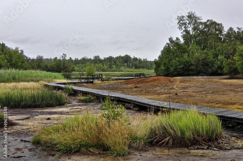 Another shot of wooden path in the dried lake