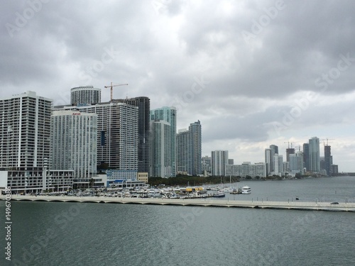 Skyline of Miami before a thunderstorm