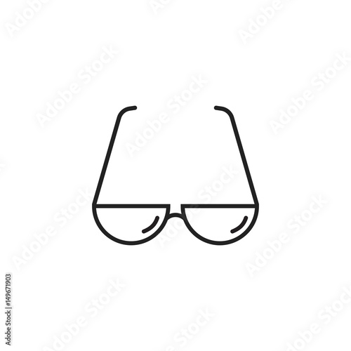 Sunglasse vector icon. Eyewear flat illustration.