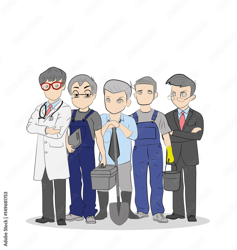 A group of people of different professions. Labor Day. Vector illustration A group of people of different professions. Labor Day. Vector illustration