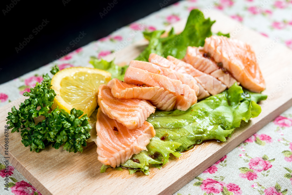 Salmon Tataki Japanese food salmon fillet Salmon Tataki Japanese food salmon fillet