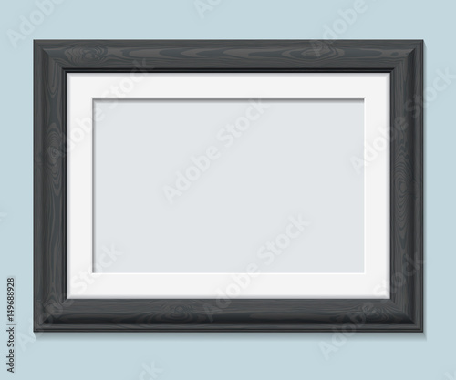 Horizontal rectangular black frame a4