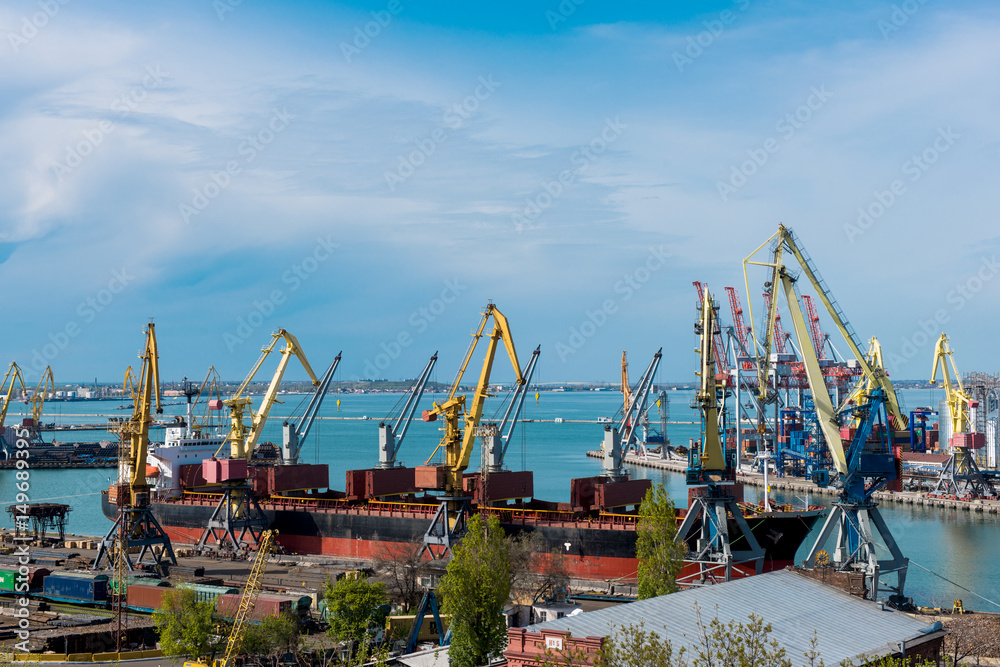 Sea Port of Odessa Black Sea Ukraine.