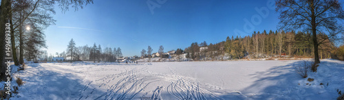Tyre marks in the snow