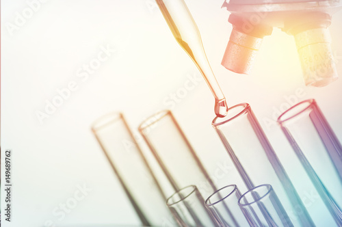 Konstfotografi scientific experiments,  Laboratory equipment and  test tubes- science concept