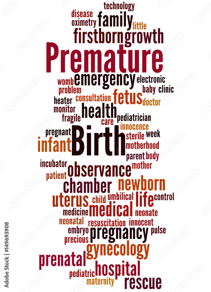 Premature birth, word cloud concept 5
