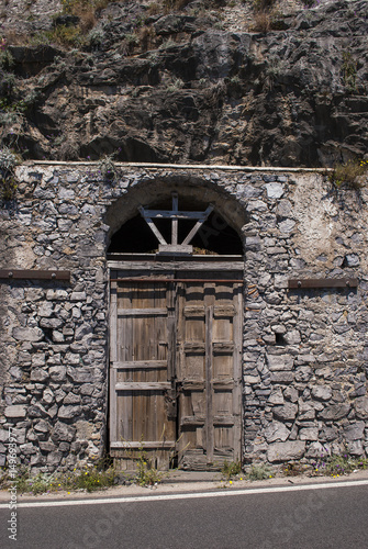 old wooden door