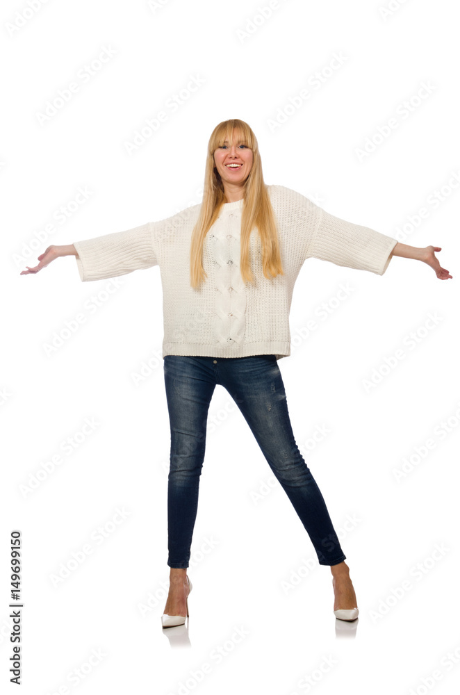 Nice woman model isolated on the white background Nice woman model isolated on the white background