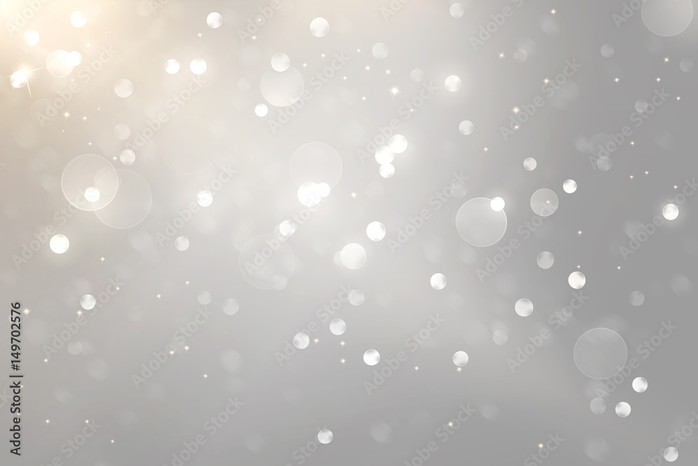 Abstract silver bokeh background Abstract silver bokeh background