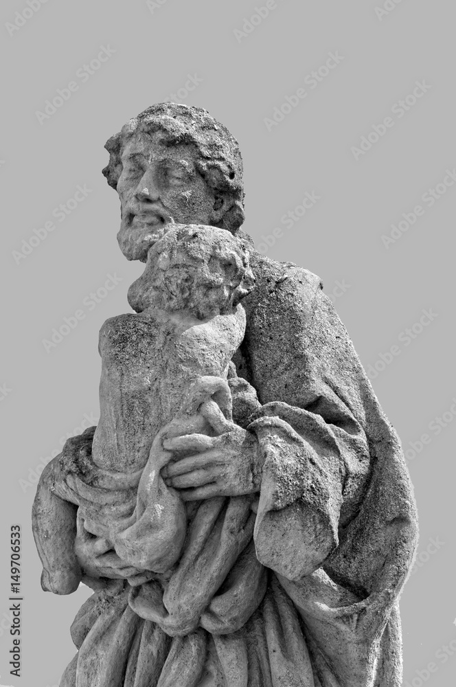 Statue of Jesus holding the baby