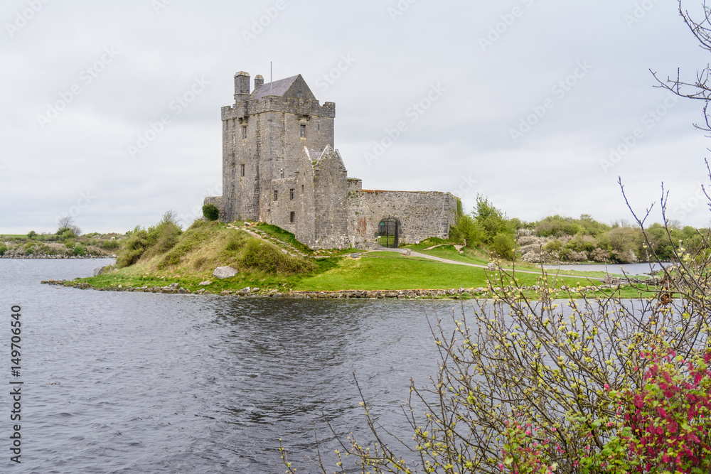 Irish dunguaire castle at galway county, Ireland