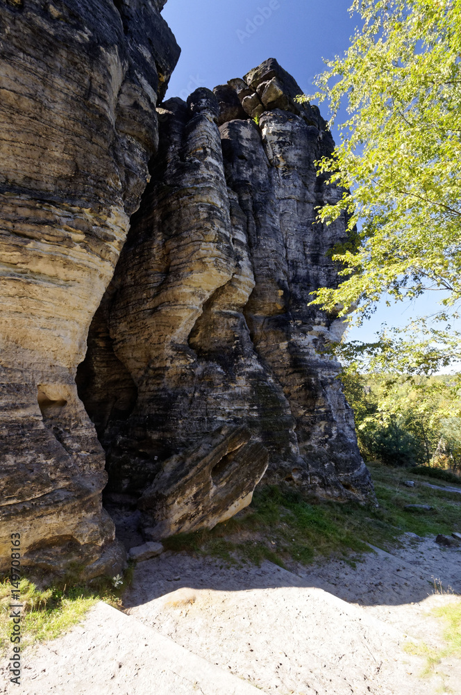 Rock is fully covered with shadow Rock is fully covered with shadow