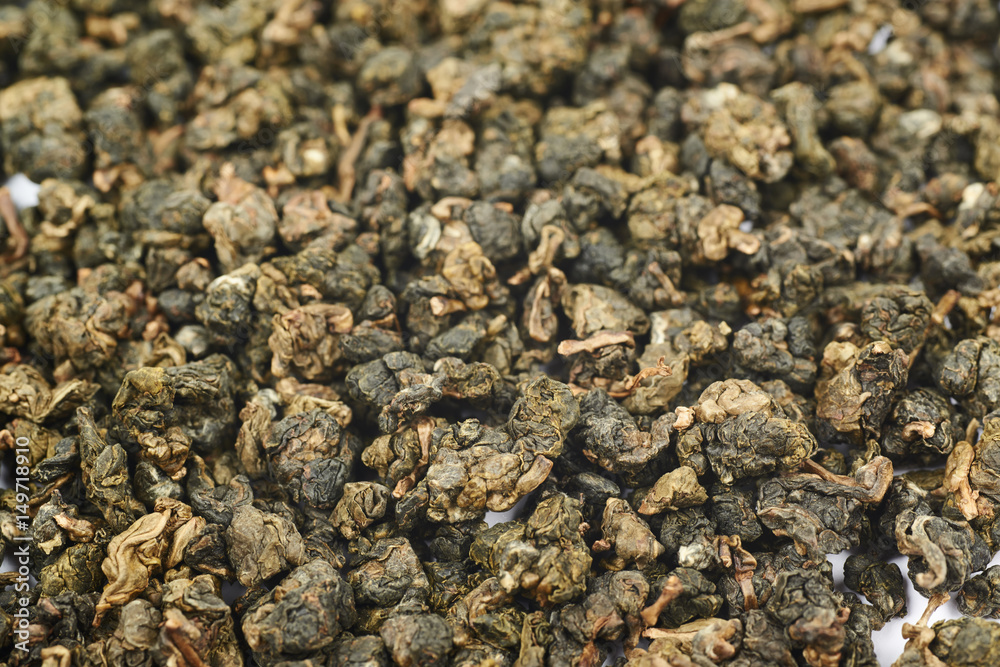 Surface coated with tea leaves Surface coated with tea leaves