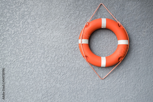 Life buoy hang on the wall