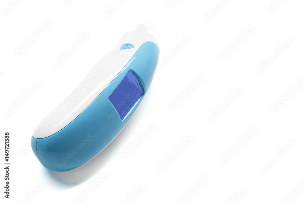Electronic modern thermometer isolated