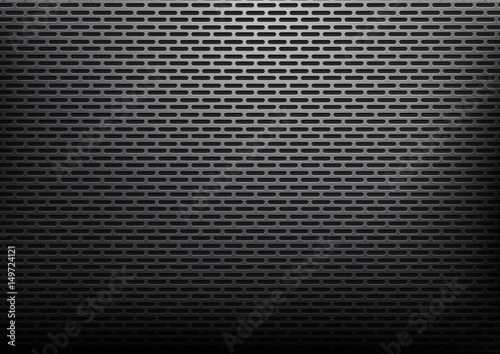 Abstract black rounded rectangles metallic, steel materials background