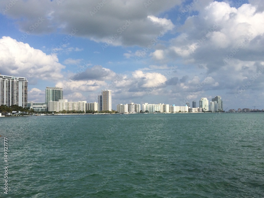 Fototapeta premium Skyline of Miami from the waterside