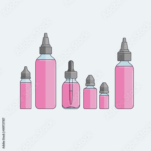Set of vape e-liquids