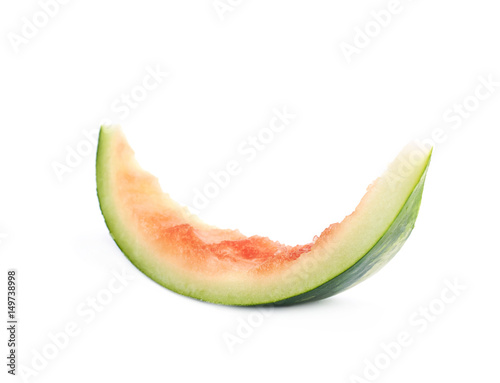 Single watermelon rind isolated