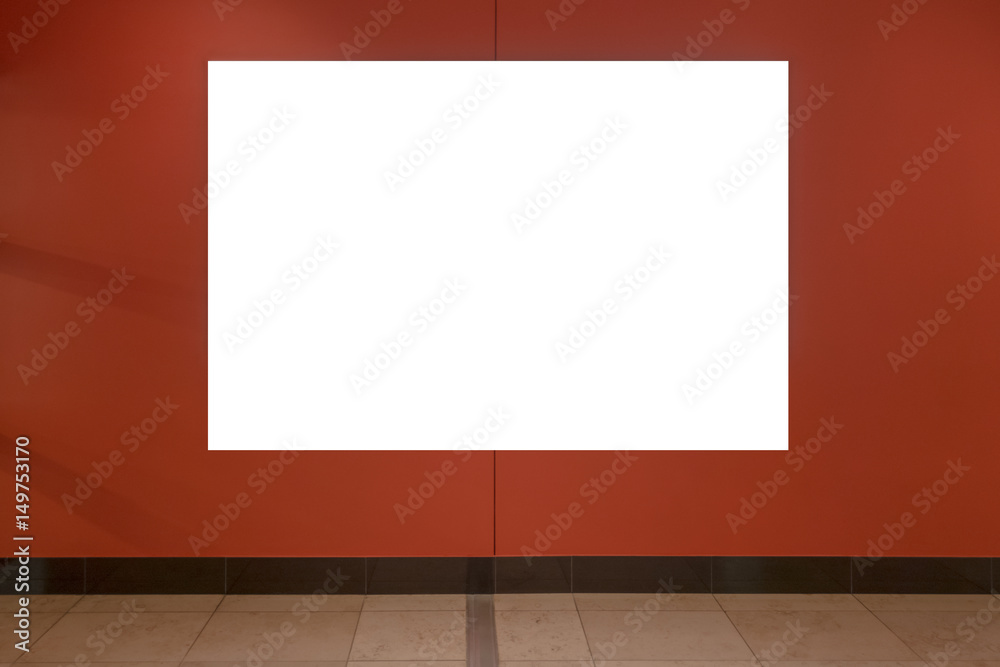Mock up. Blank billboard, poster frame, advertising on the the wall. Mock up. Blank billboard, poster frame, advertising on the the wall.