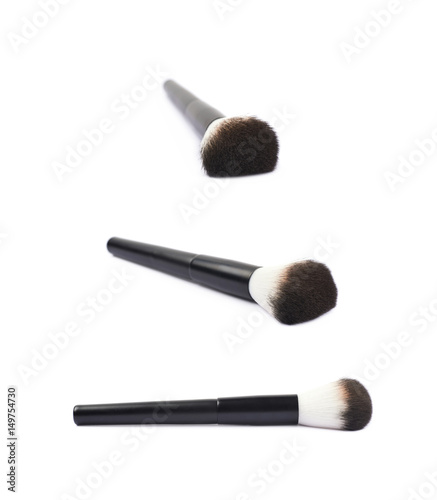 Wide make-up brush isolated