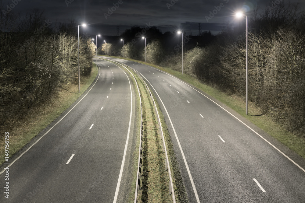 Fototapeta premium Empty road at night