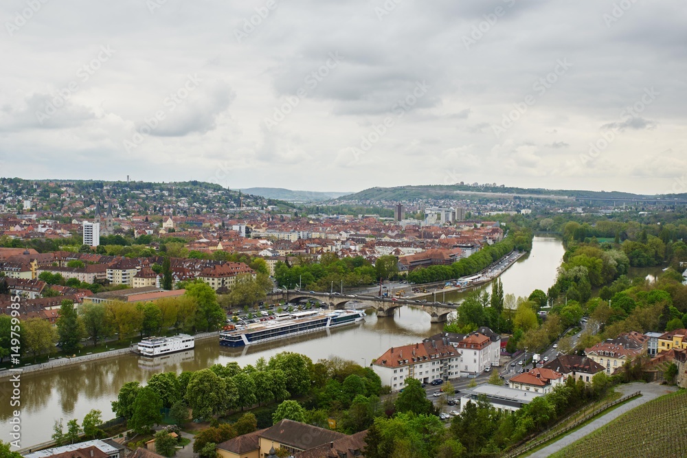 Ausblick von der Festung auf Würzburg