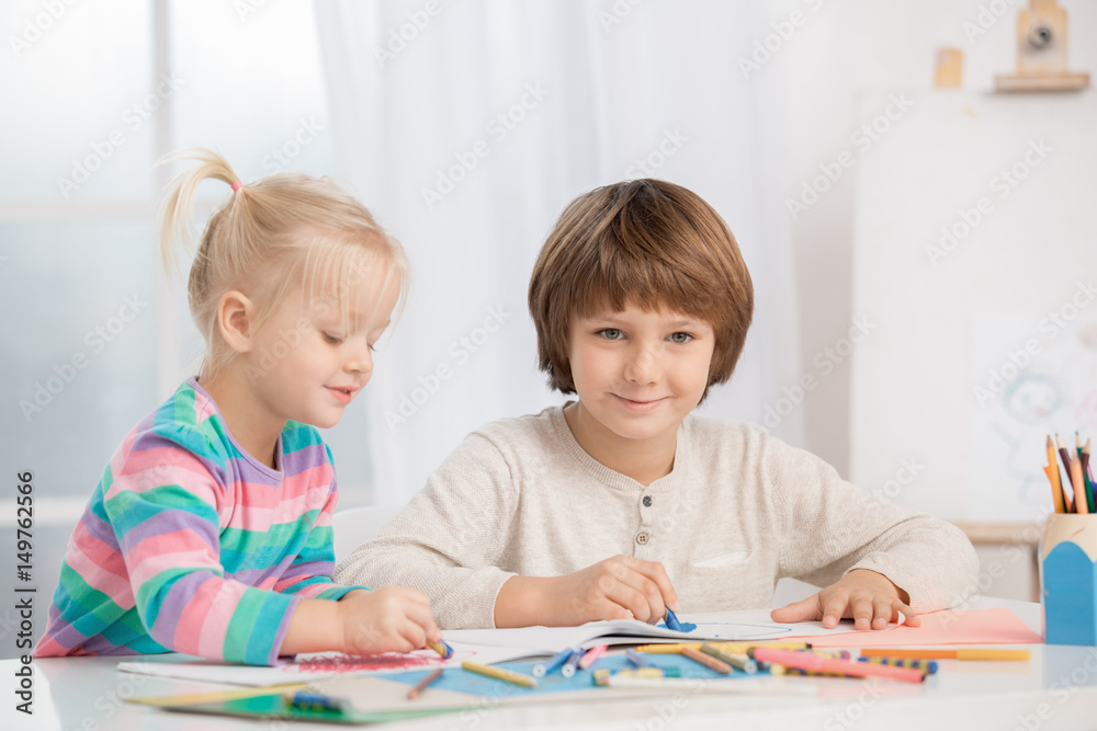 Brother and Sister Family Relationship Love Care Concept Brother and Sister Family Relationship Love Care Concept