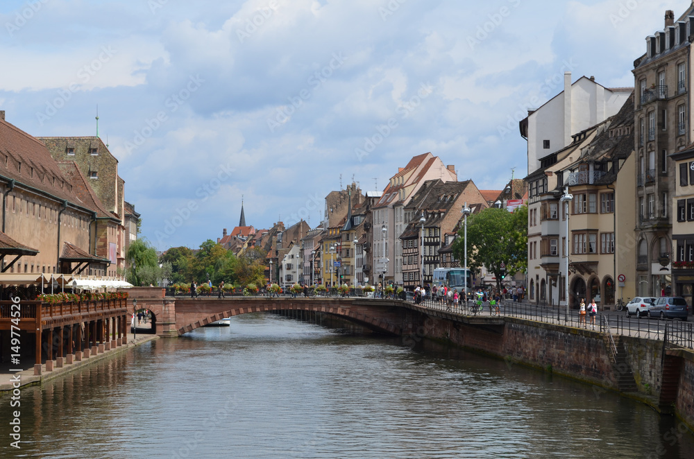 Strasbourg latem/Starsbourg in summer, Alsace, France - obrazy, fototapety, plakaty 