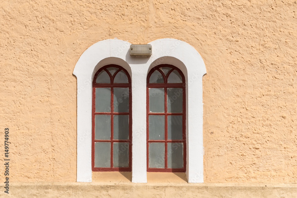 Windows of the historic Moravian Church in Genadendal