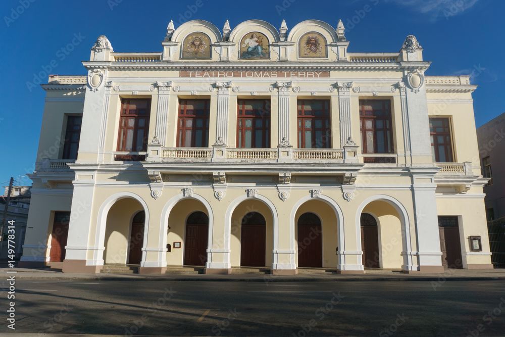 Teatro Tomas Terry colonial building in Cienfuegos, Cuba