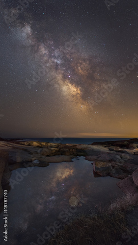 Milky Way Reflections in a Tide Pool 
