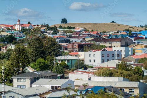 View of town Ancud, Chiloe island, Chile. photo