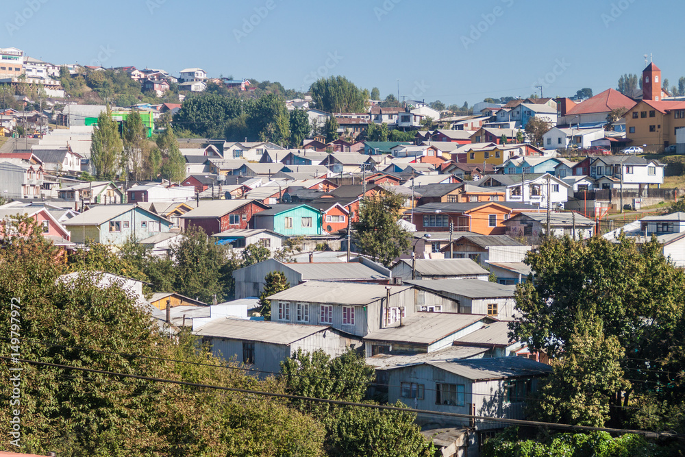 View of Castro town, Chile