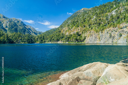 Laguna Toro lake in National Park Huerquehue, Chile photo