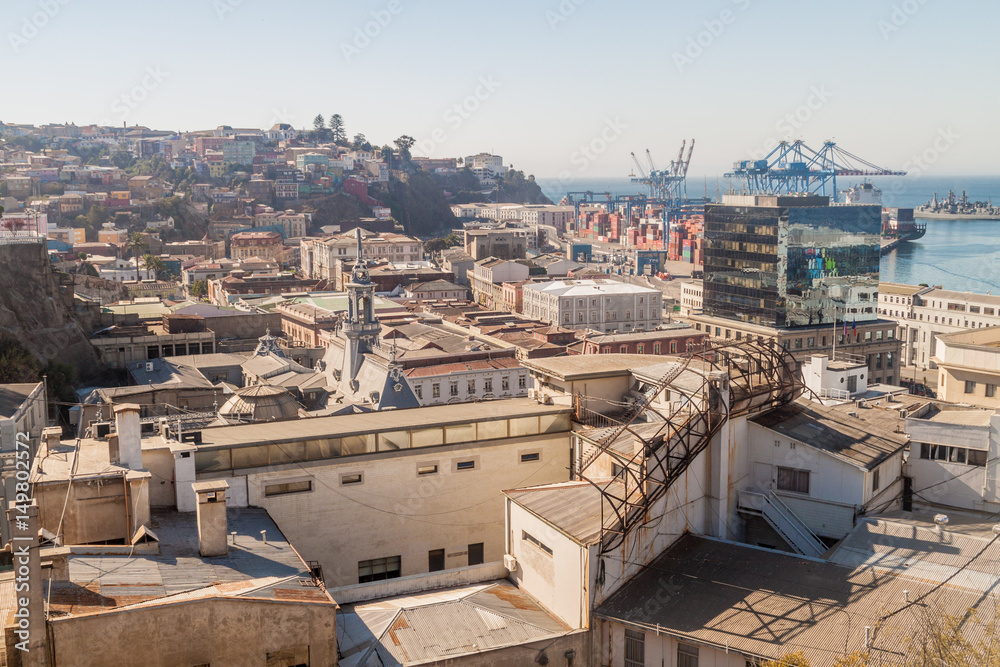 Aerial view of Valparaiso, Chile