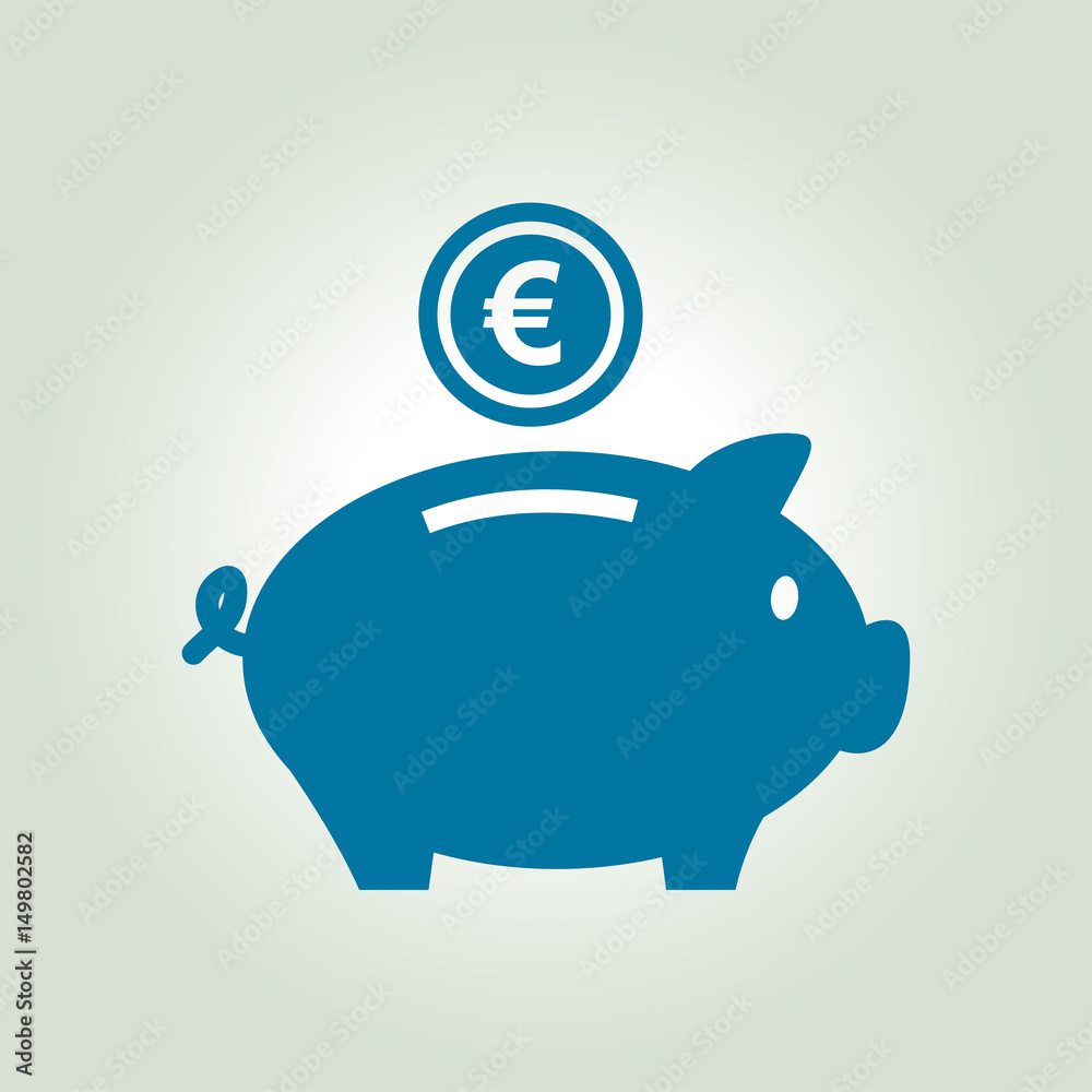 Piggy bank icon. Pictograph of moneybox. Flat design. Piggy bank icon. Pictograph of moneybox. Flat design.