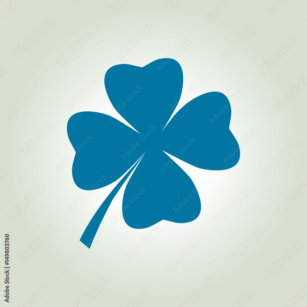 Leaf clover sign icon. Saint patrick symbol. Ecology concept. Flat design style. Leaf clover sign icon. Saint patrick symbol. Ecology concept. Flat design style.