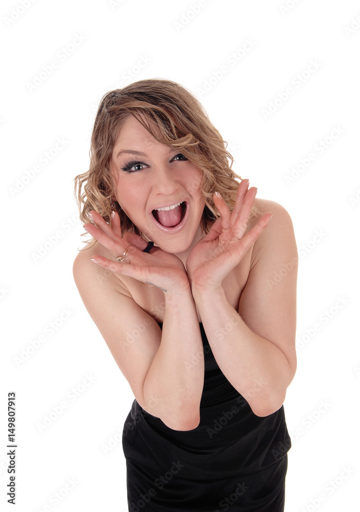 Fototapeta premium Happy woman laughing.