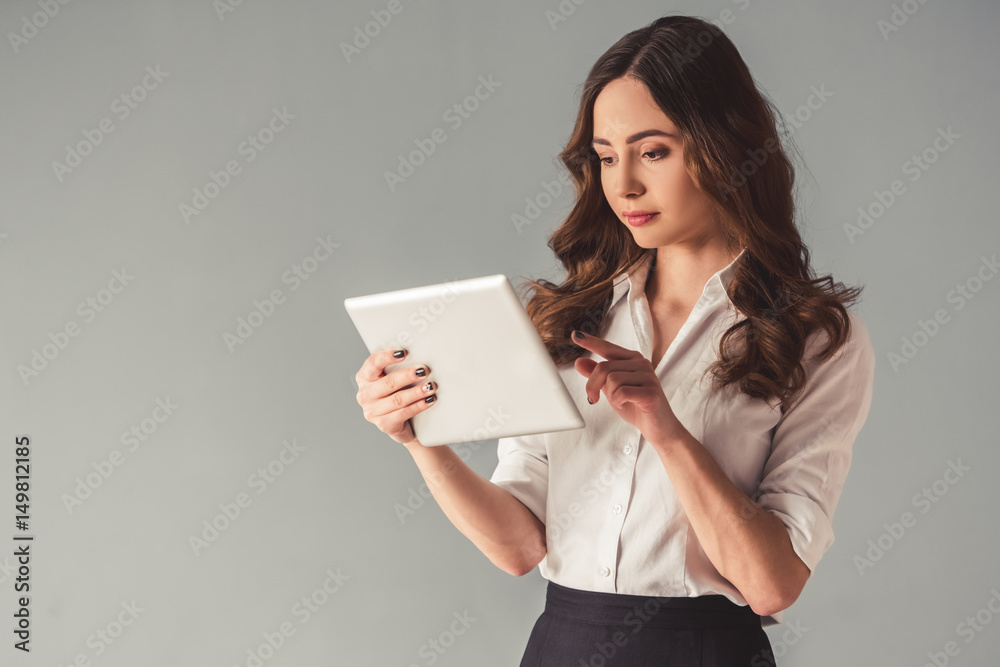 Beautiful young business woman Beautiful young business woman