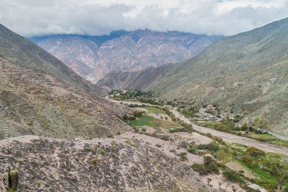 Valley near Purmamarca village, Argentina Valley near Purmamarca village, Argentina
