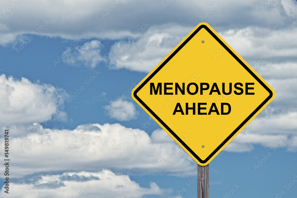 Caution Sign Blue Sky - Menopause Caution Sign Blue Sky - Menopause
