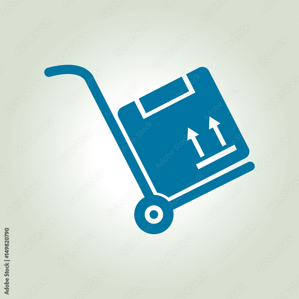 Truck with boxes icon. Hand truck sign symbol. Truck with boxes icon. Hand truck sign symbol.