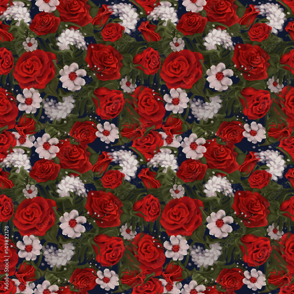 Rose flowers pattern Rose flowers pattern