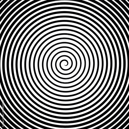 Black and white hypnosis spiral. Vector