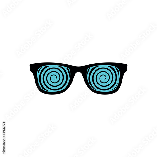 Glasses with hypnotizing spirals