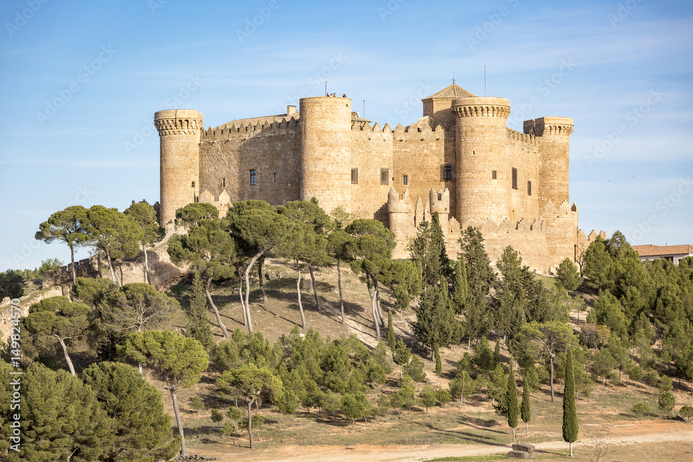 Castle in Belmonte town, province of Cuenca, Castilla La Mancha, Spain