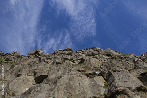 Sky Above Steep Cliff